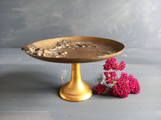 Antique bronze tazza by E Famin.