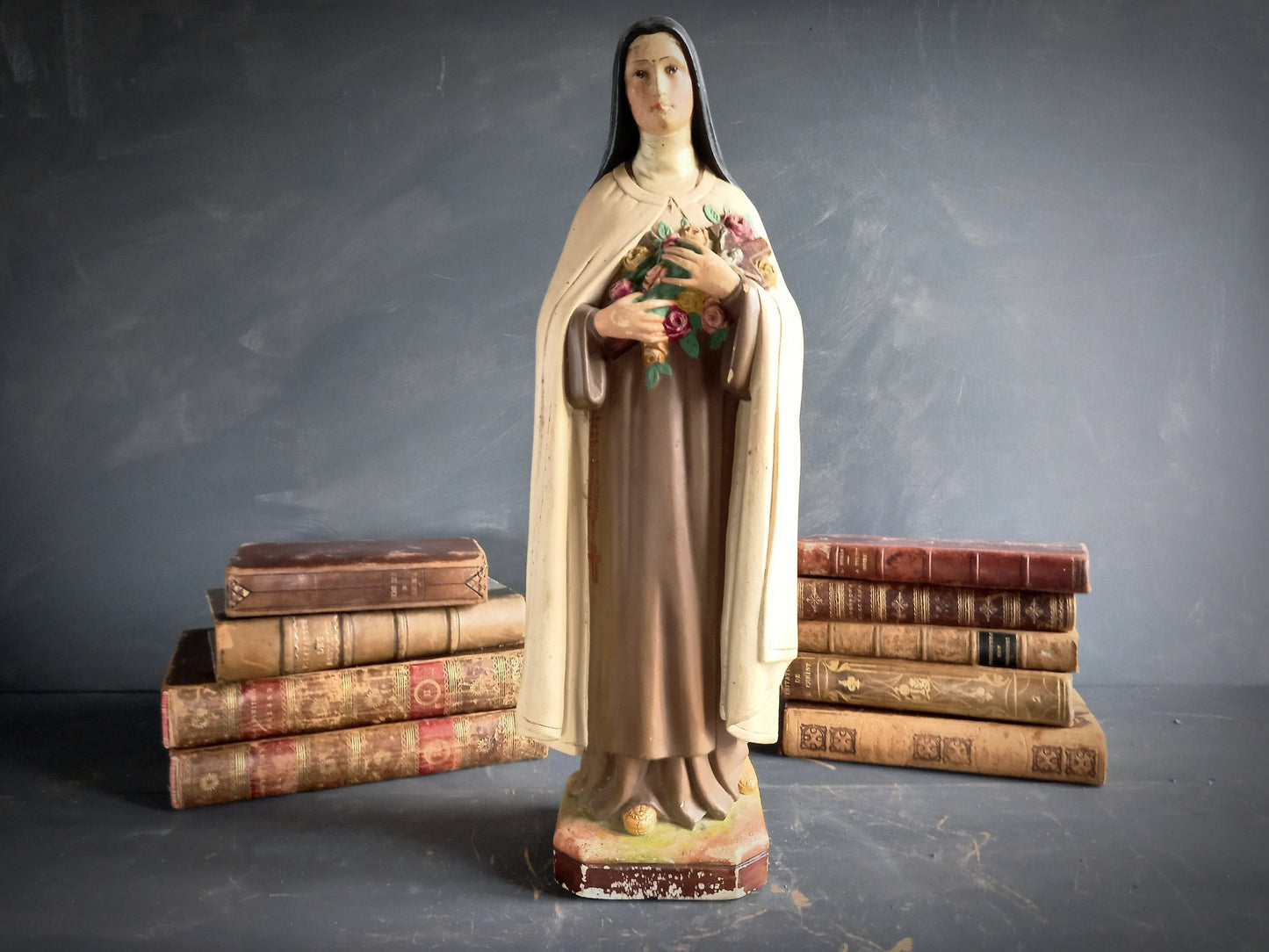Large vintage religious statue, St Therese of Lisieux.