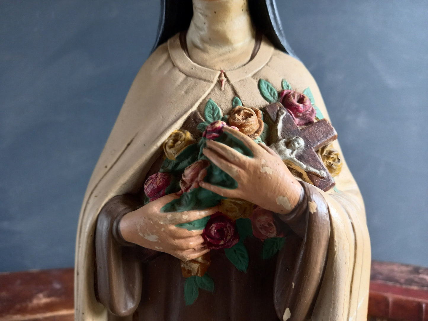 Large vintage religious statue, St Therese of Lisieux.