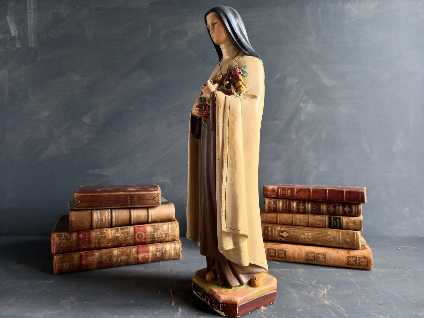 Large vintage religious statue, St Therese of Lisieux.