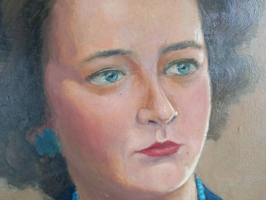 French portrait. Wartime portrait.French portrait of lady. 1945 portrait of a lady.