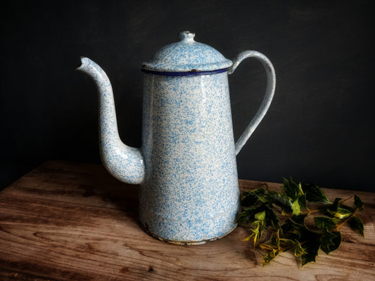 French 1930s enamel coffee pot.