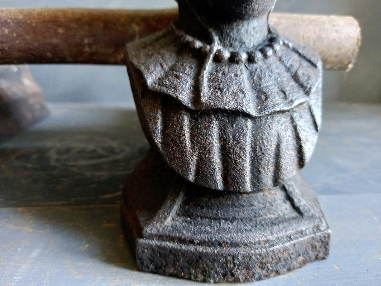 French antique andirons. Andirons. Fireplace dogs. Antique chenets.