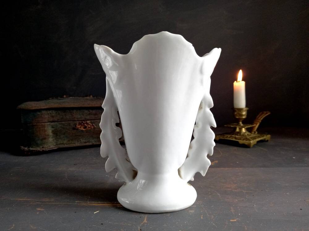 19th Century Paris Porcelain Vase, Floral Gilt Highlights