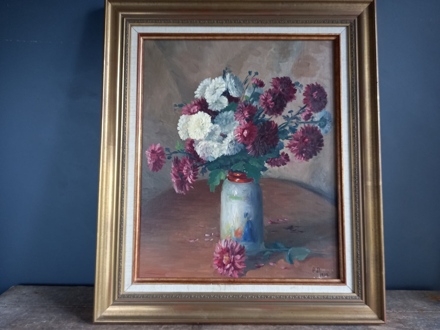 Flower painting. French oil painting. Original painting.