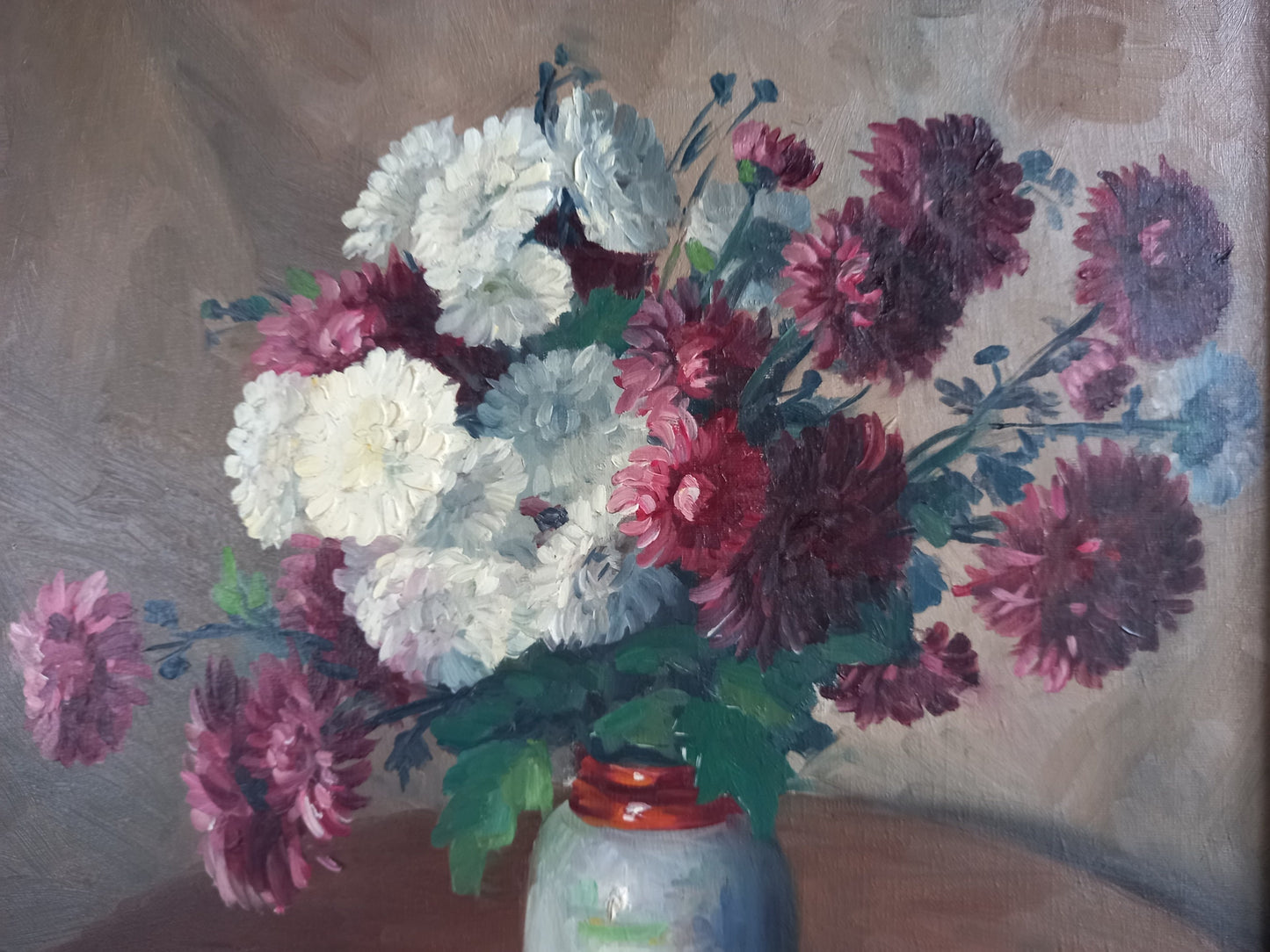 Flower painting. French oil painting. Original painting.