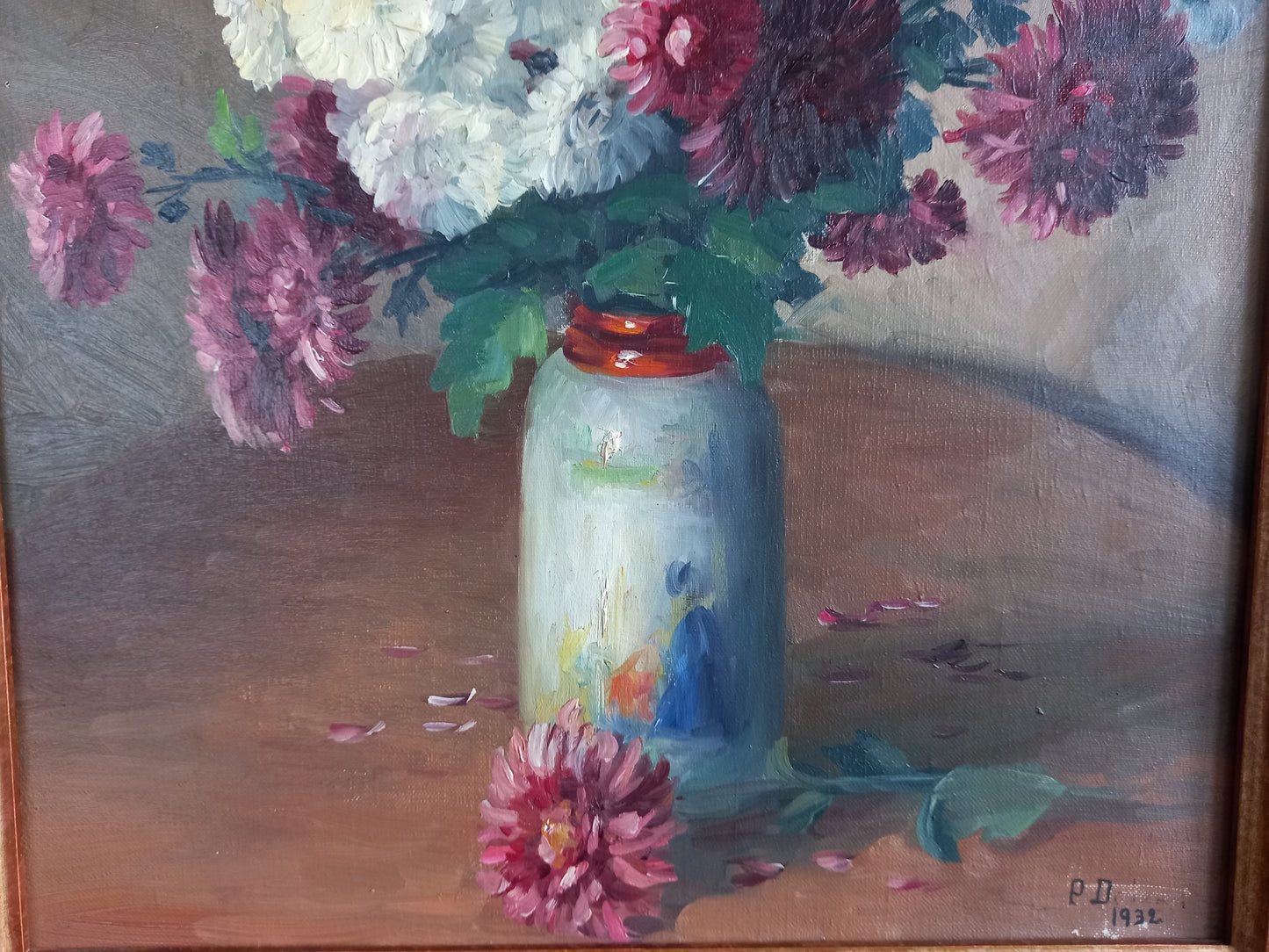 Flower painting. French oil painting. Original painting.