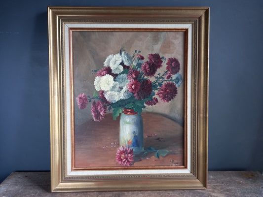 Flower painting. French oil painting. Original painting.