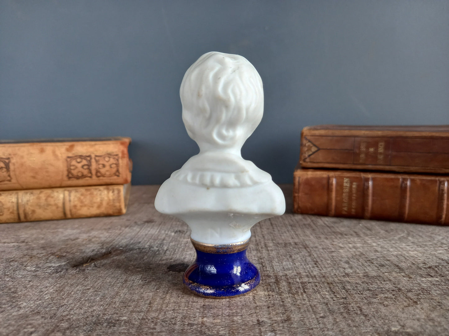 French bust of child. Bisque bust. Small French statue.
