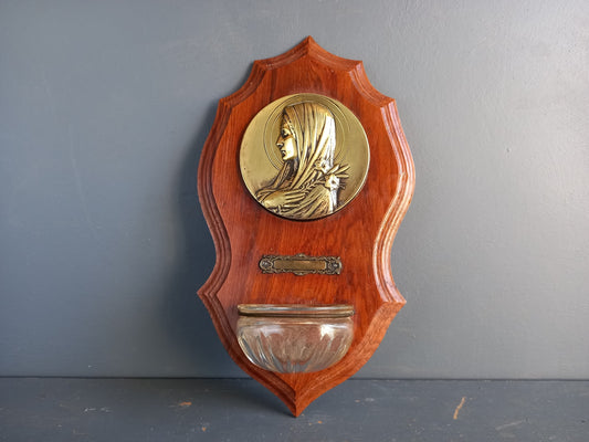 French vintage holy water font.Vintage benetier.