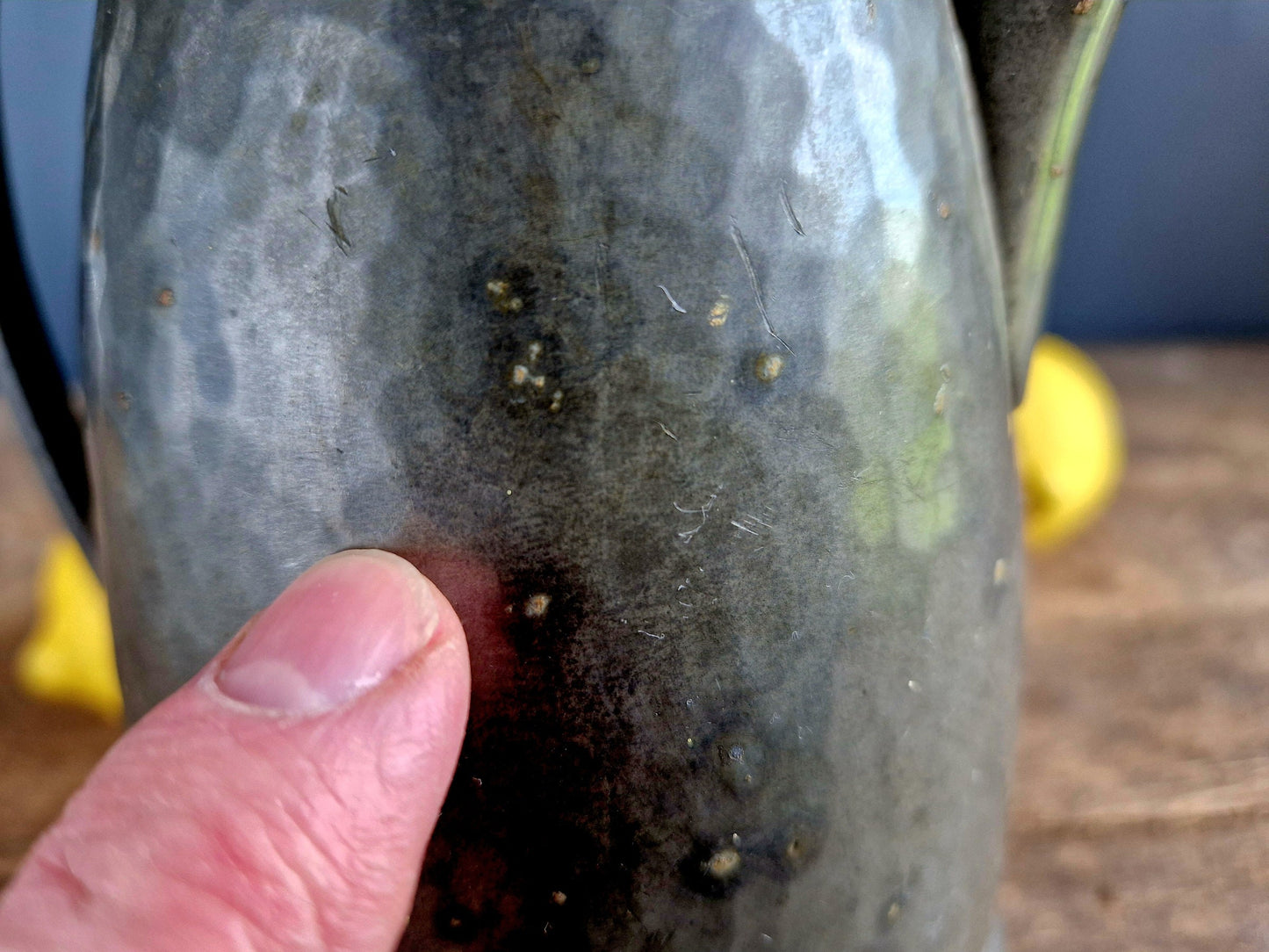 Antique Huttons of Sheffield Pewter Jug, Hand Hammered Finish