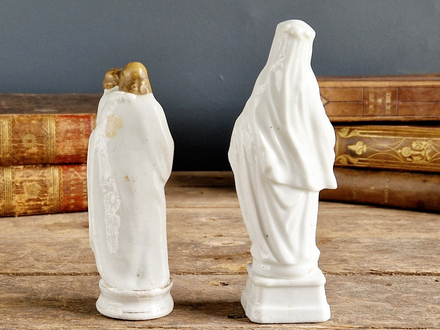 French antique porcelain Madonna statue Virgin mary statue.
