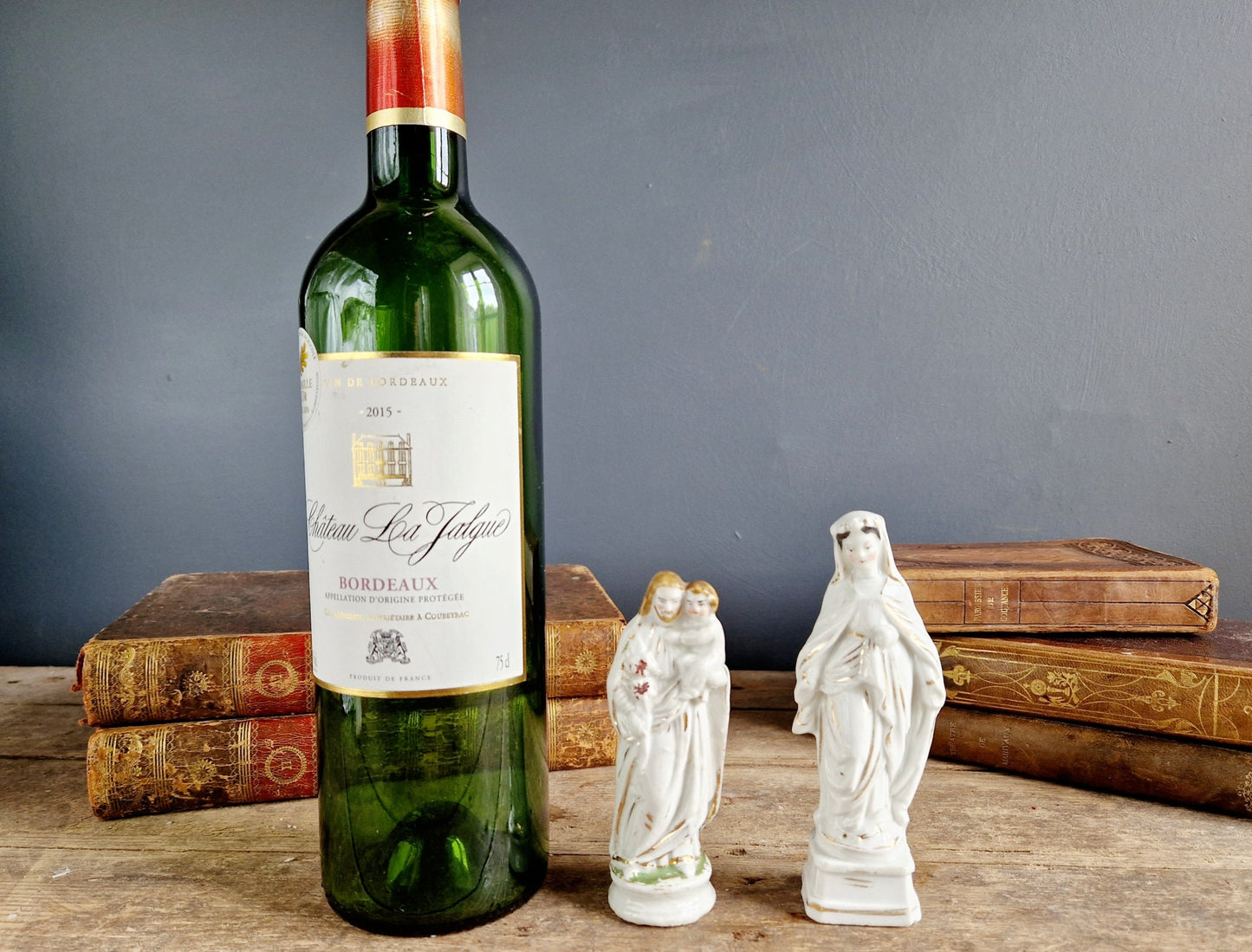 French antique porcelain Madonna statue Virgin mary statue.