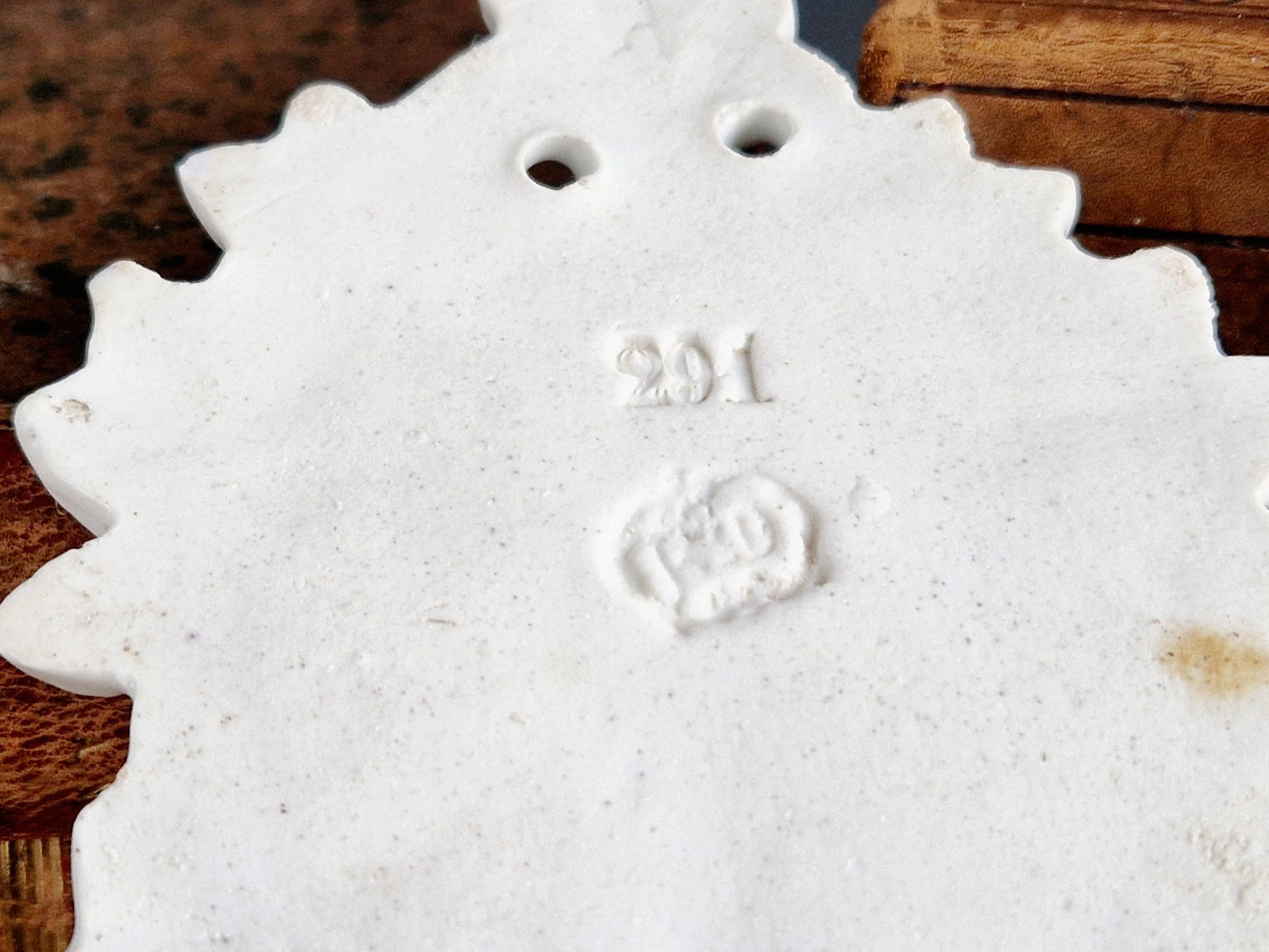 French antique holy water font. Antique benetier. Catholic holy water font.