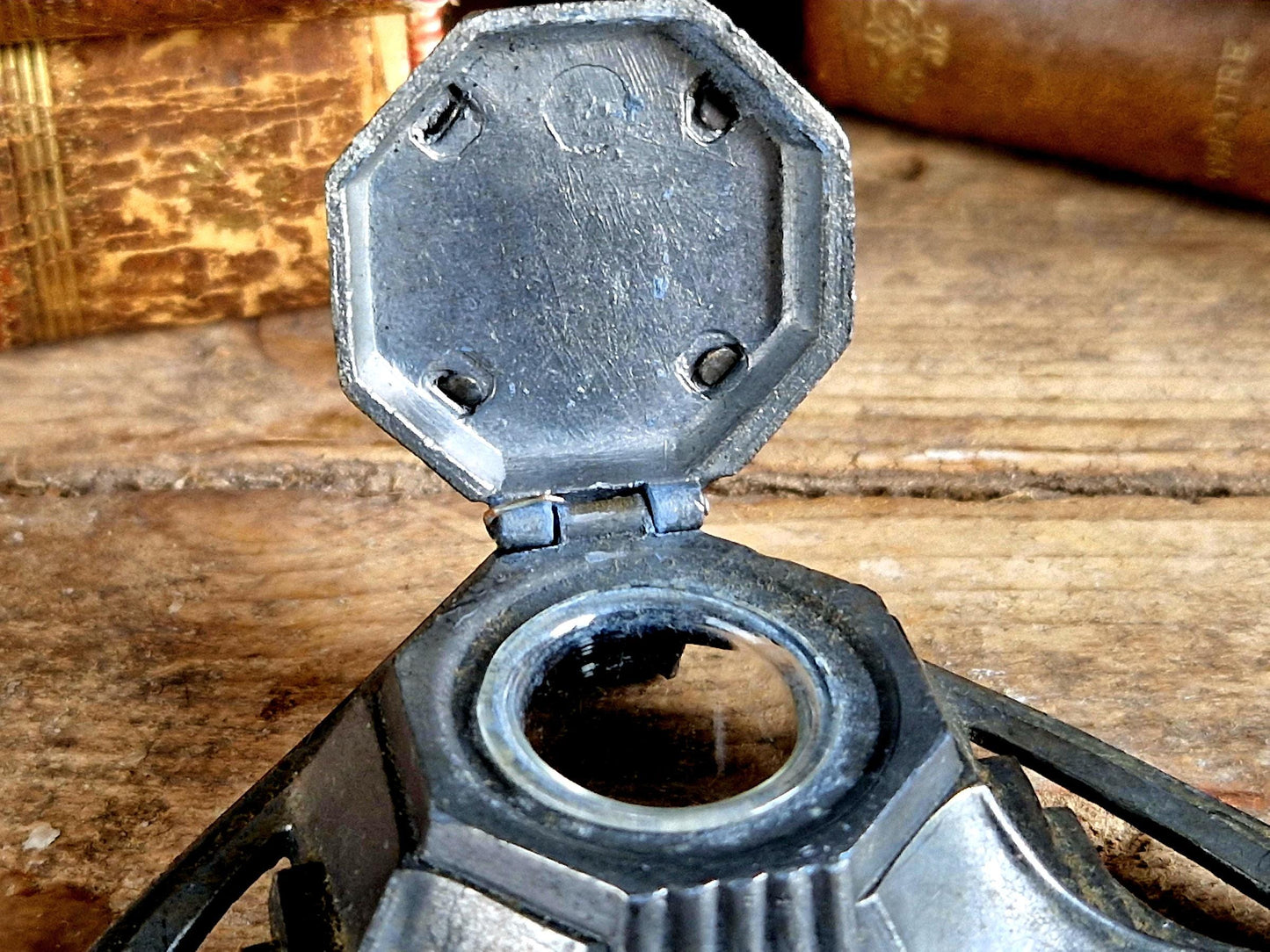 French antique inkwell small French inkwell .