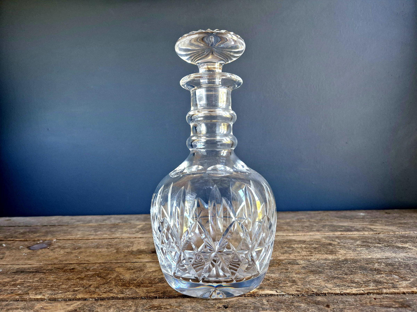 Stuart crystal decanter glass crystal decanter Stuart crystal vintage glass decanter European decor English crystal decanter.