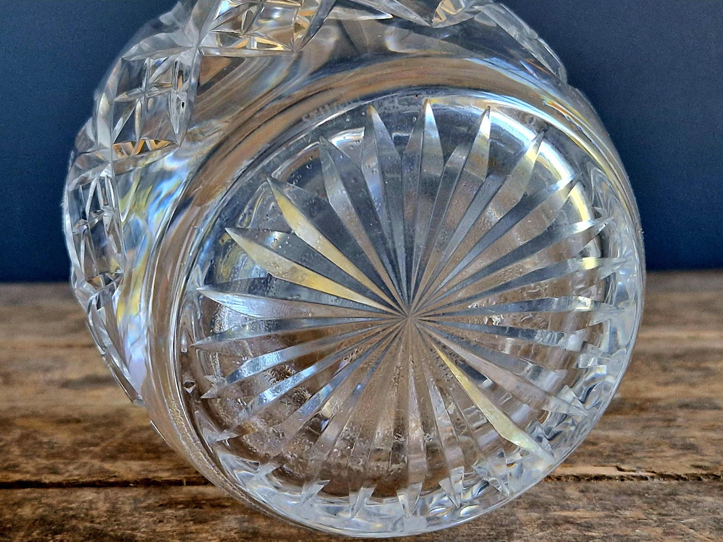 Stuart crystal decanter glass crystal decanter Stuart crystal vintage glass decanter European decor English crystal decanter.