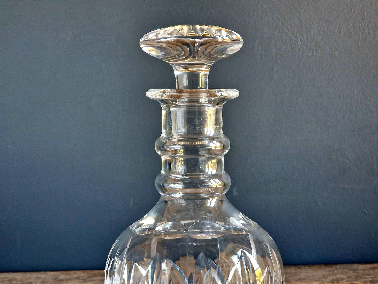 Stuart crystal decanter glass crystal decanter Stuart crystal vintage glass decanter European decor English crystal decanter.