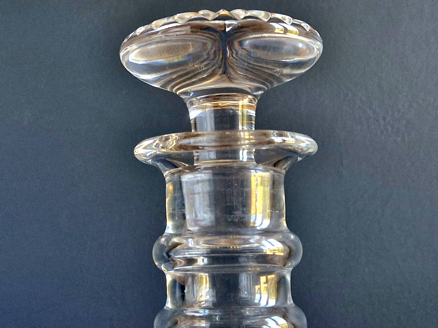 Stuart crystal decanter glass crystal decanter Stuart crystal vintage glass decanter European decor English crystal decanter.