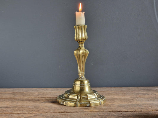 French antique bronze 18th century candle holder.