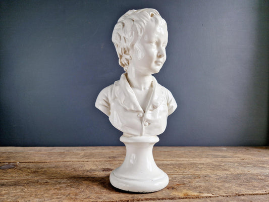 French bust of a girl Terracotta bust.