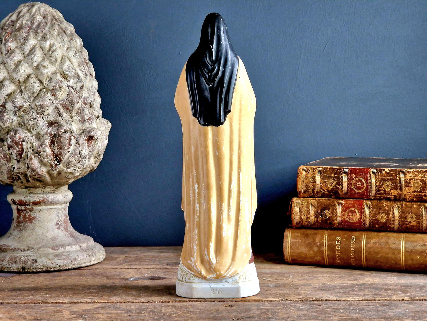 French statue St Therese of Lisieux Bisque porcelain statue .