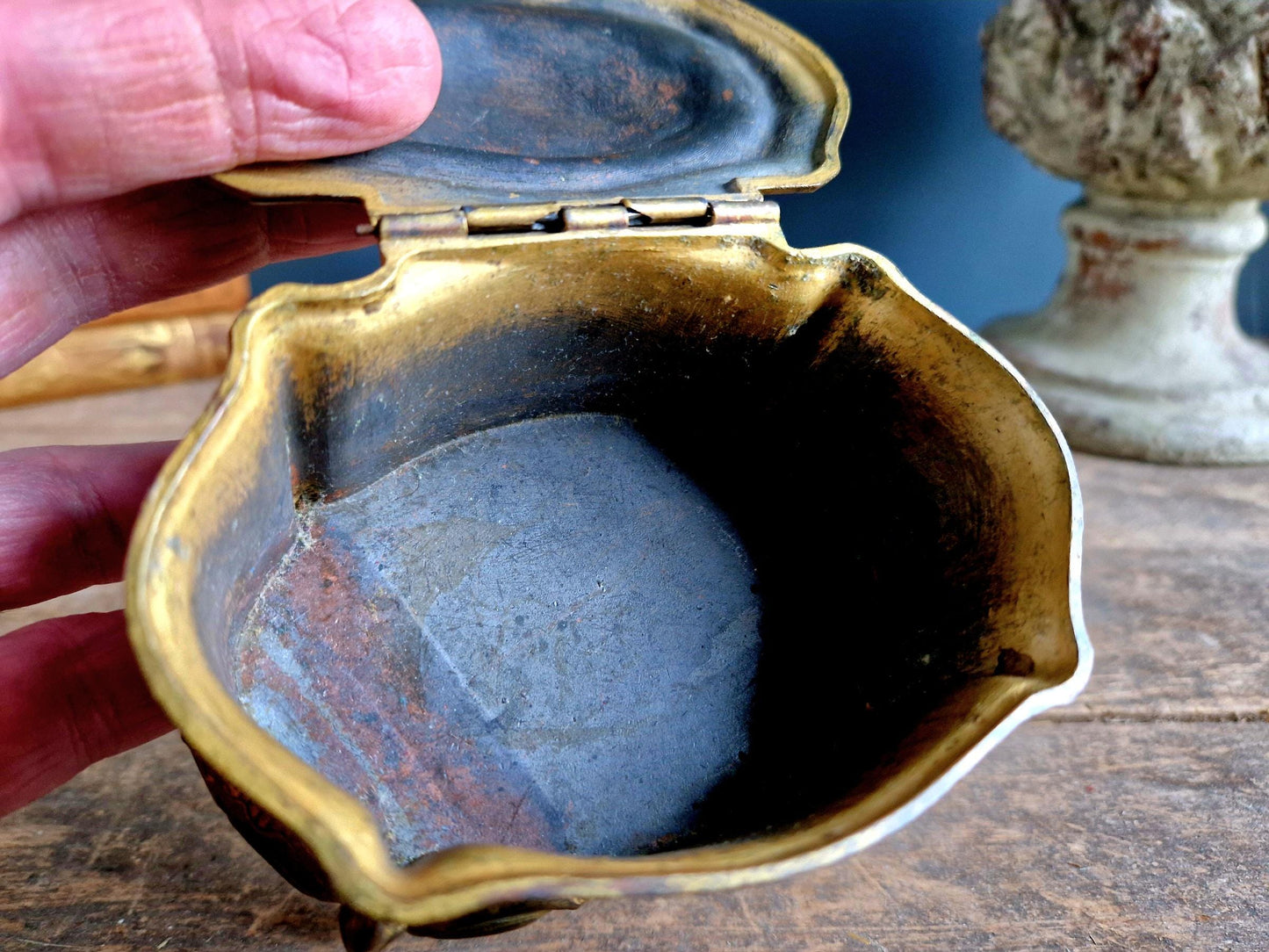 Antique jewelry box. French jewelry box. Trinket box.