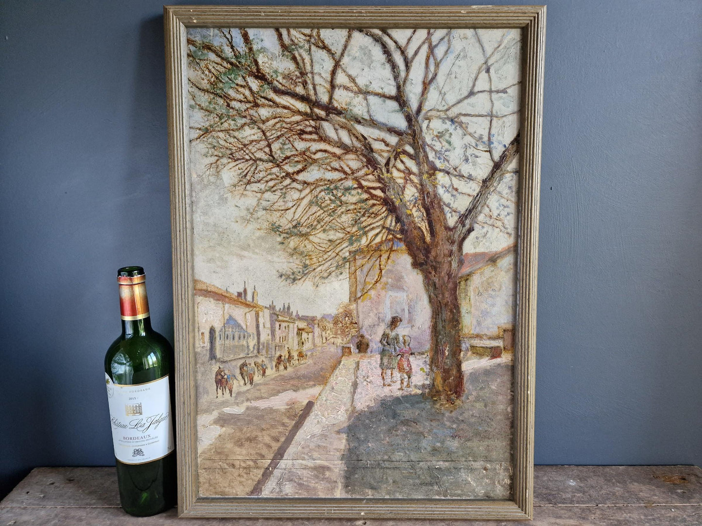 Antique oil painting French oil painting Original art Oil on canvas.