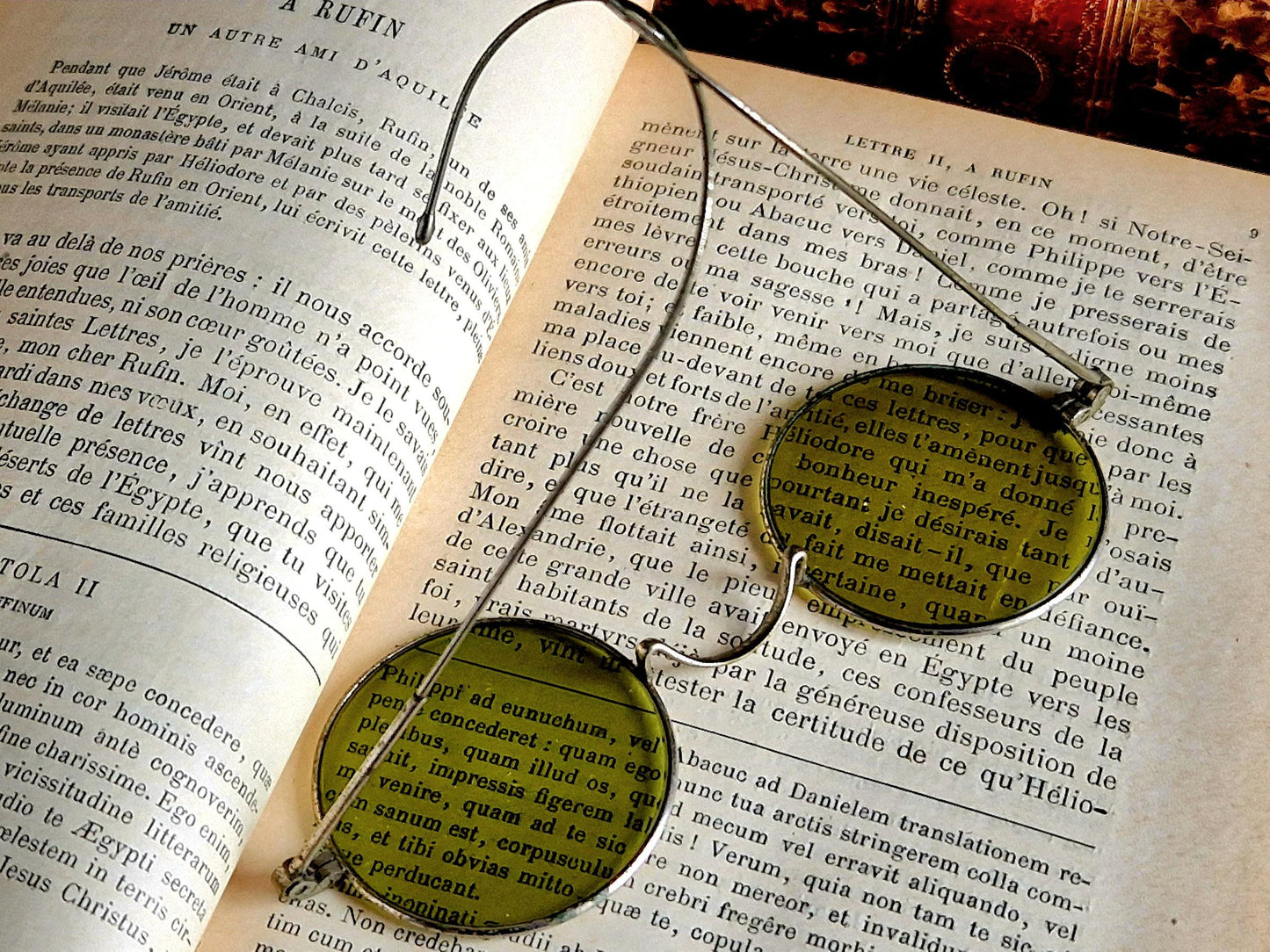 Vintage green tinted spectacles Antique spectacles antique glasses.