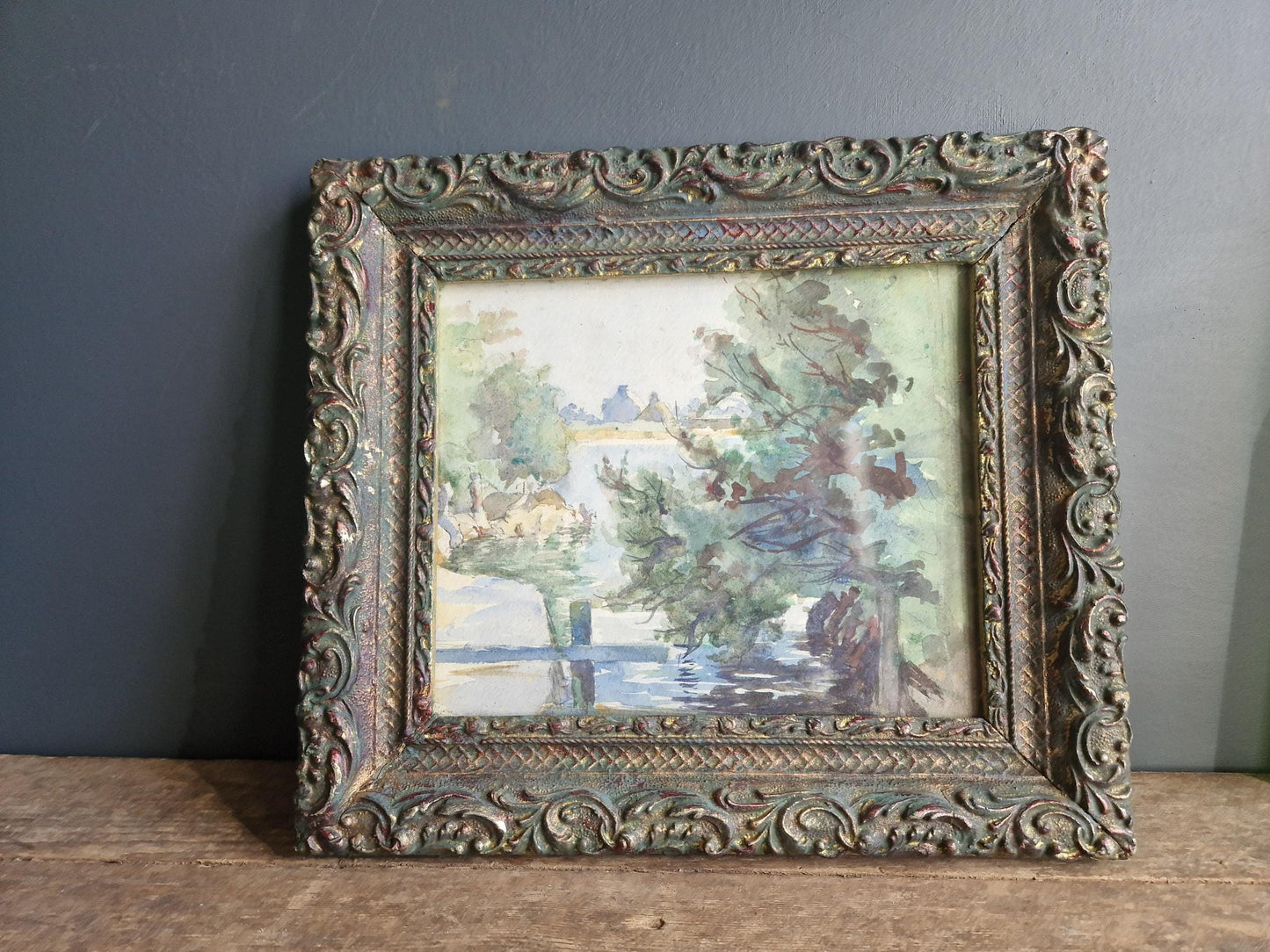 French Watercolour painting Original French wall art.