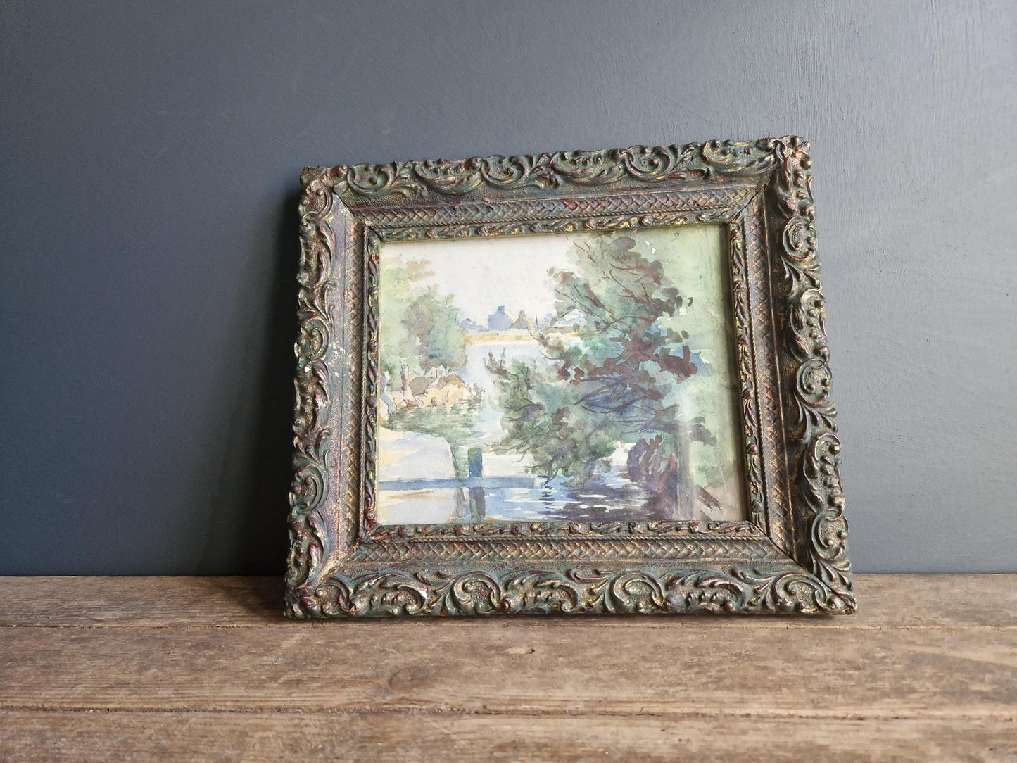 French Watercolour painting Original French wall art.