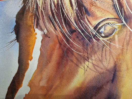 French painting of a horse painting Original art.