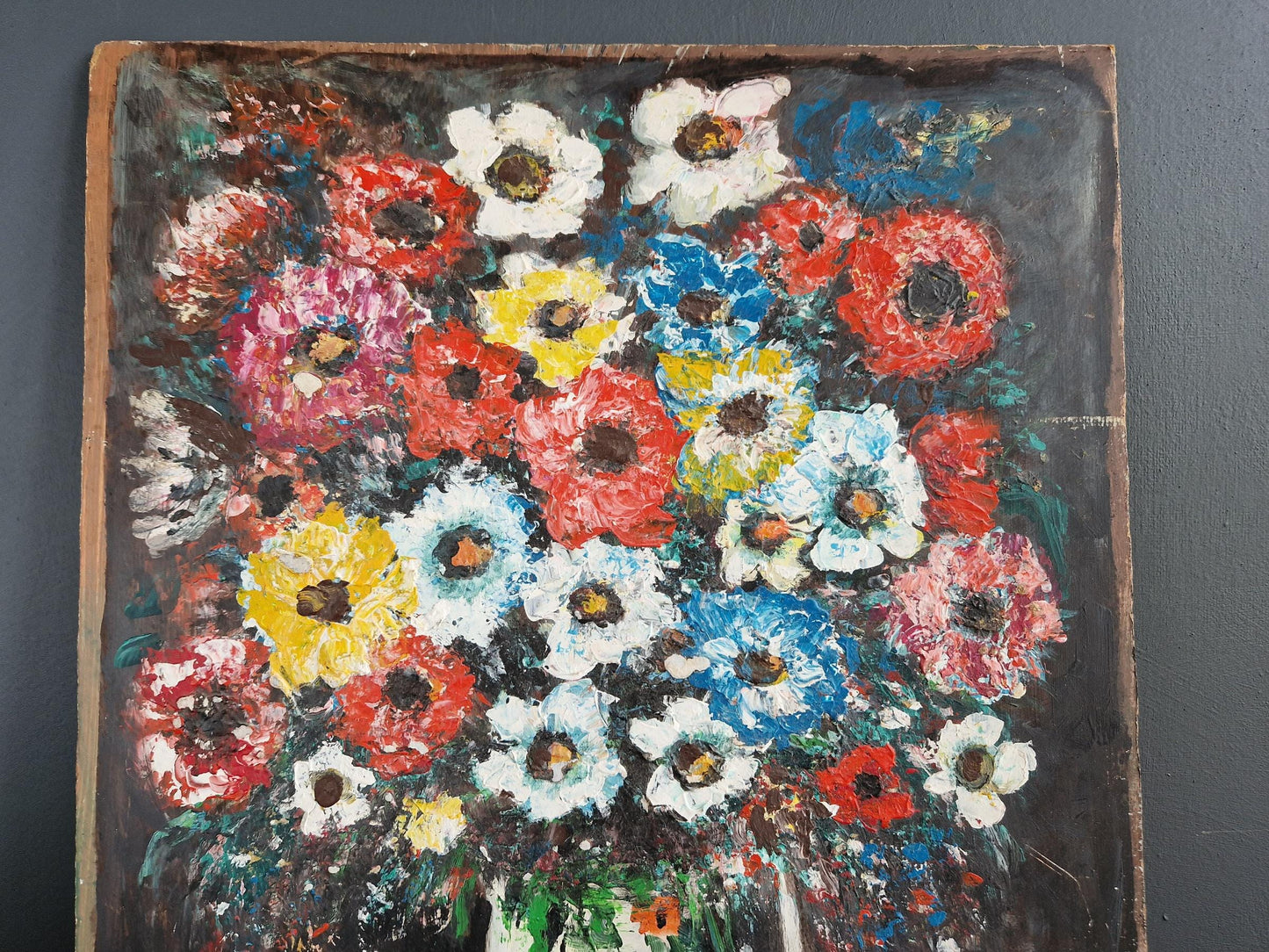 Flower painting. French oil painting. Original painting.