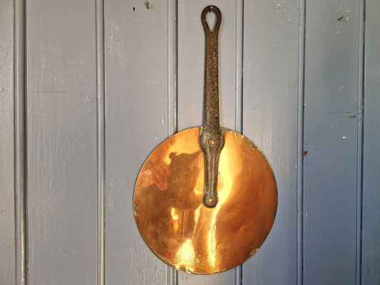 Copper antique pan lid. French copper pan lid.