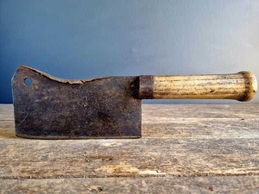 French vintage meat cleaver Chef knife.