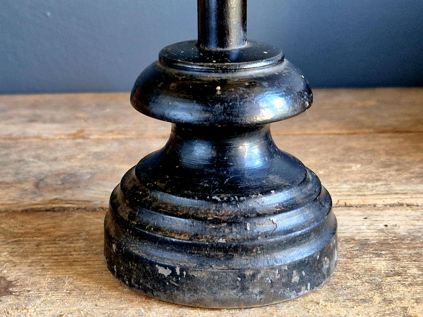 Antique crucifix French black wooden Napoleon III crucifix.