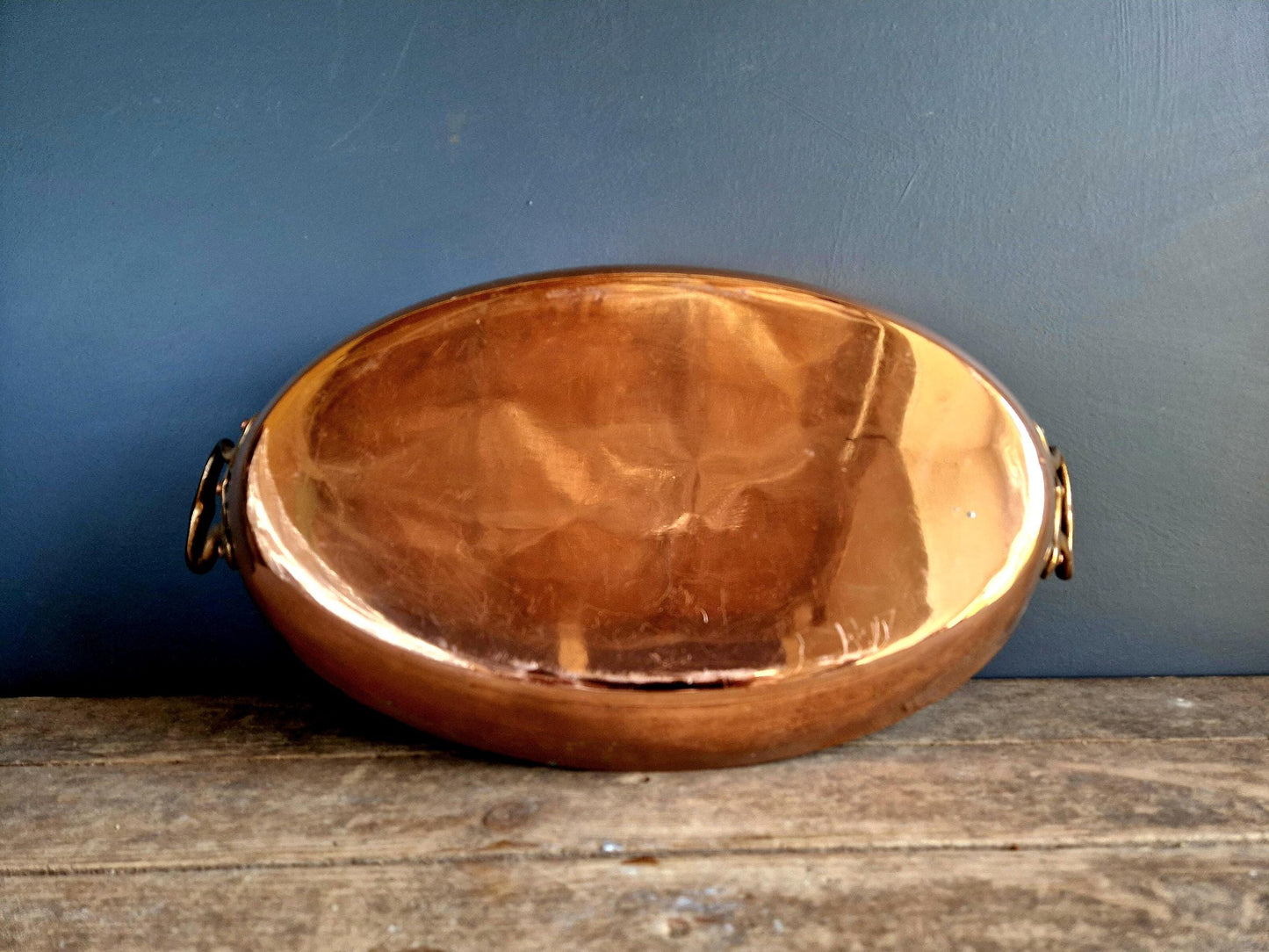 French antique Copper gratin dish.
