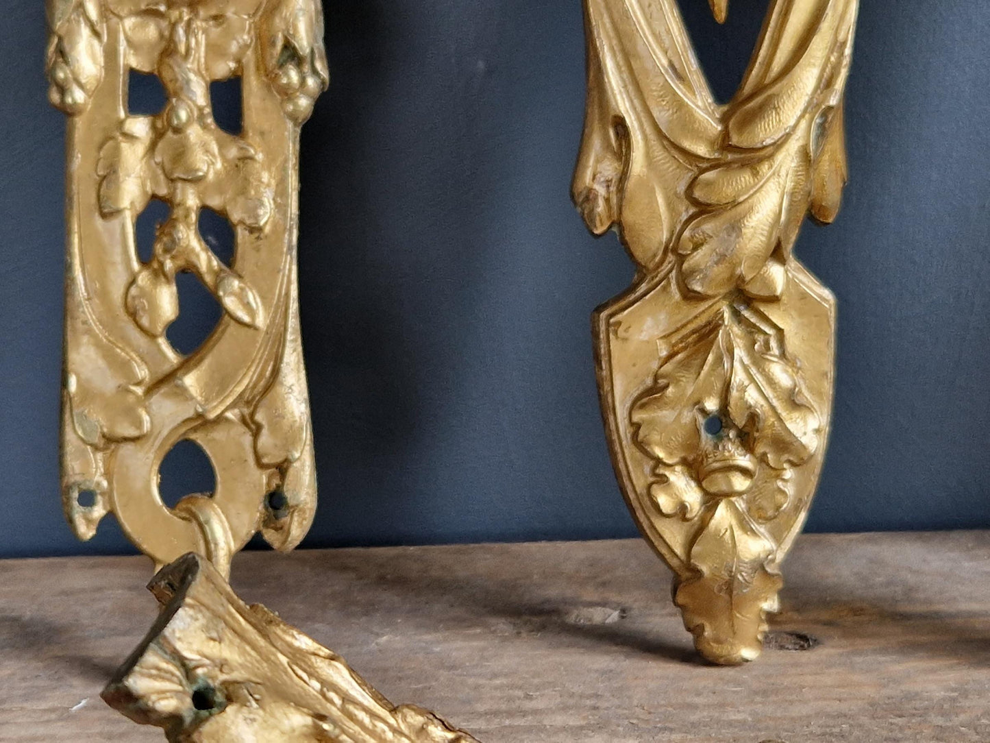 French antique ormolu mounts.French Bronze furniture pediments.