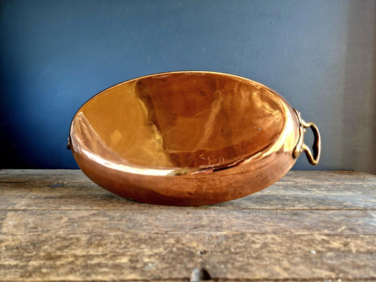 French antique Copper gratin dish.