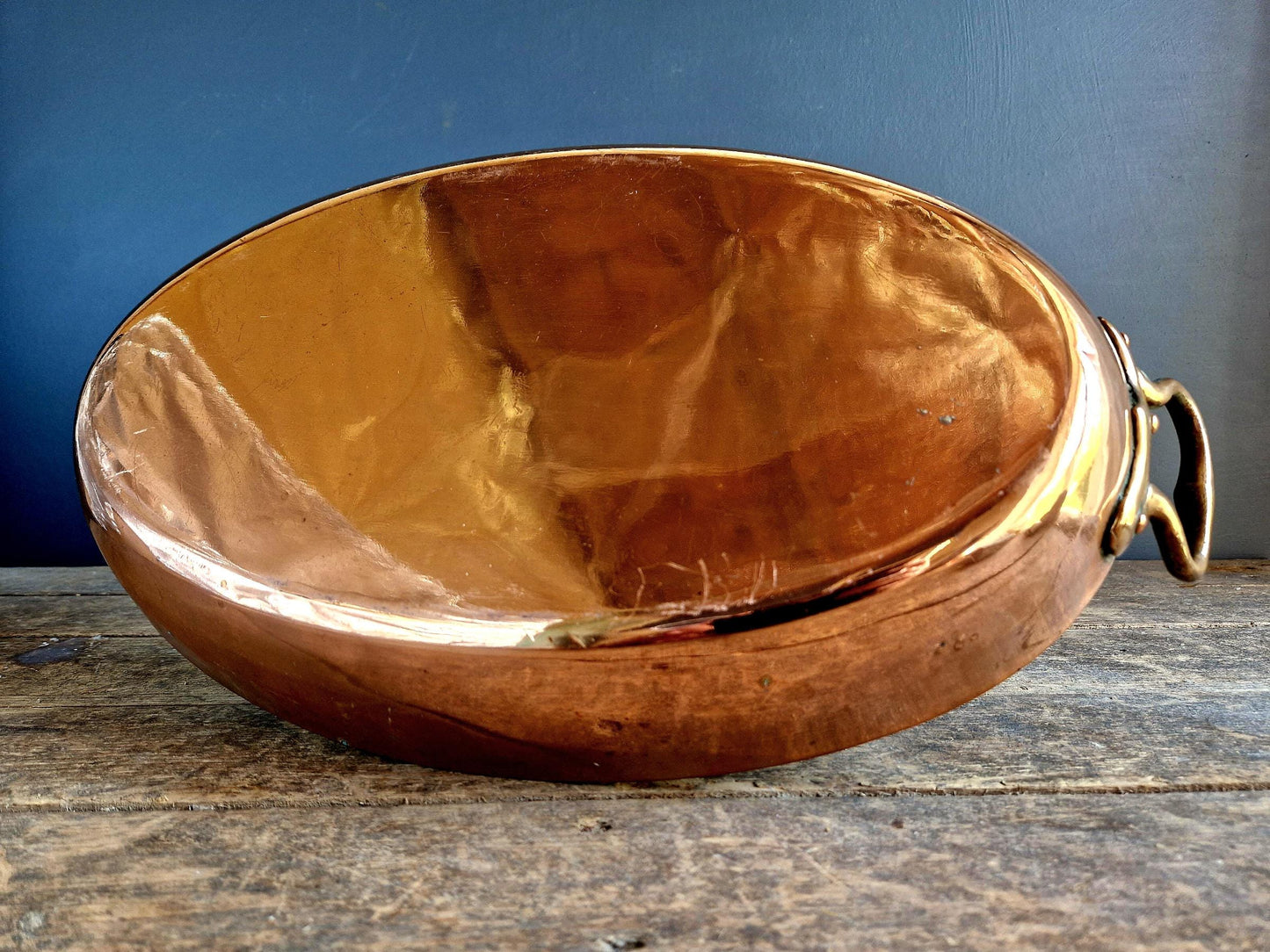 French antique Copper gratin dish.