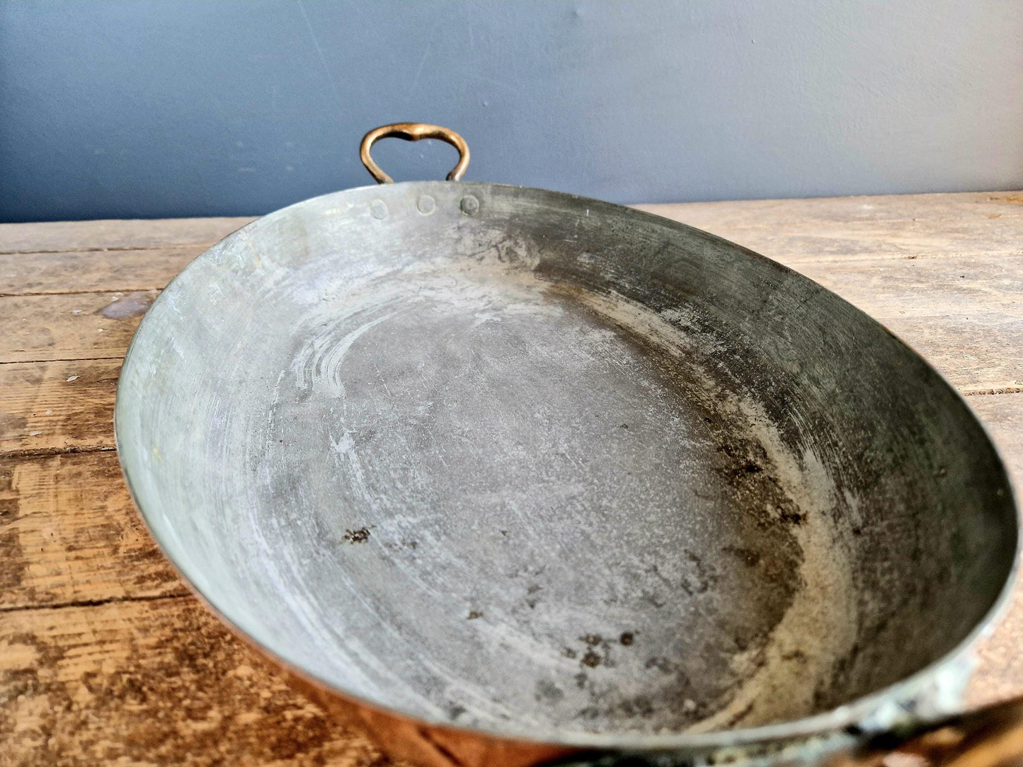 French antique Copper gratin dish.