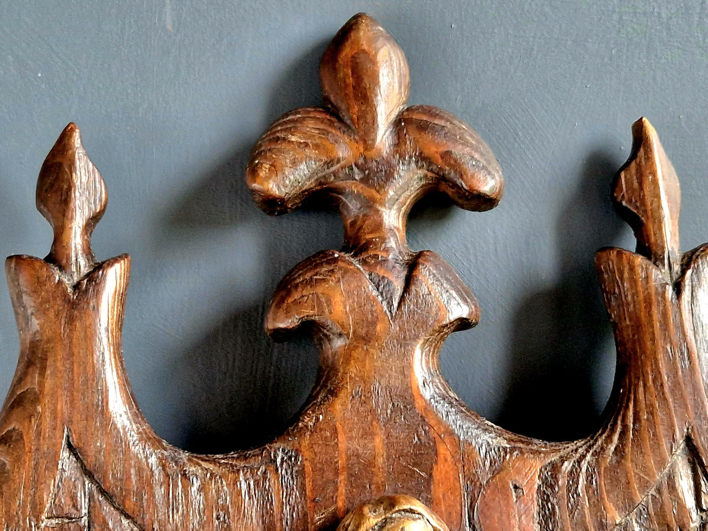 Jesus Christ antique wooden religious wall art.