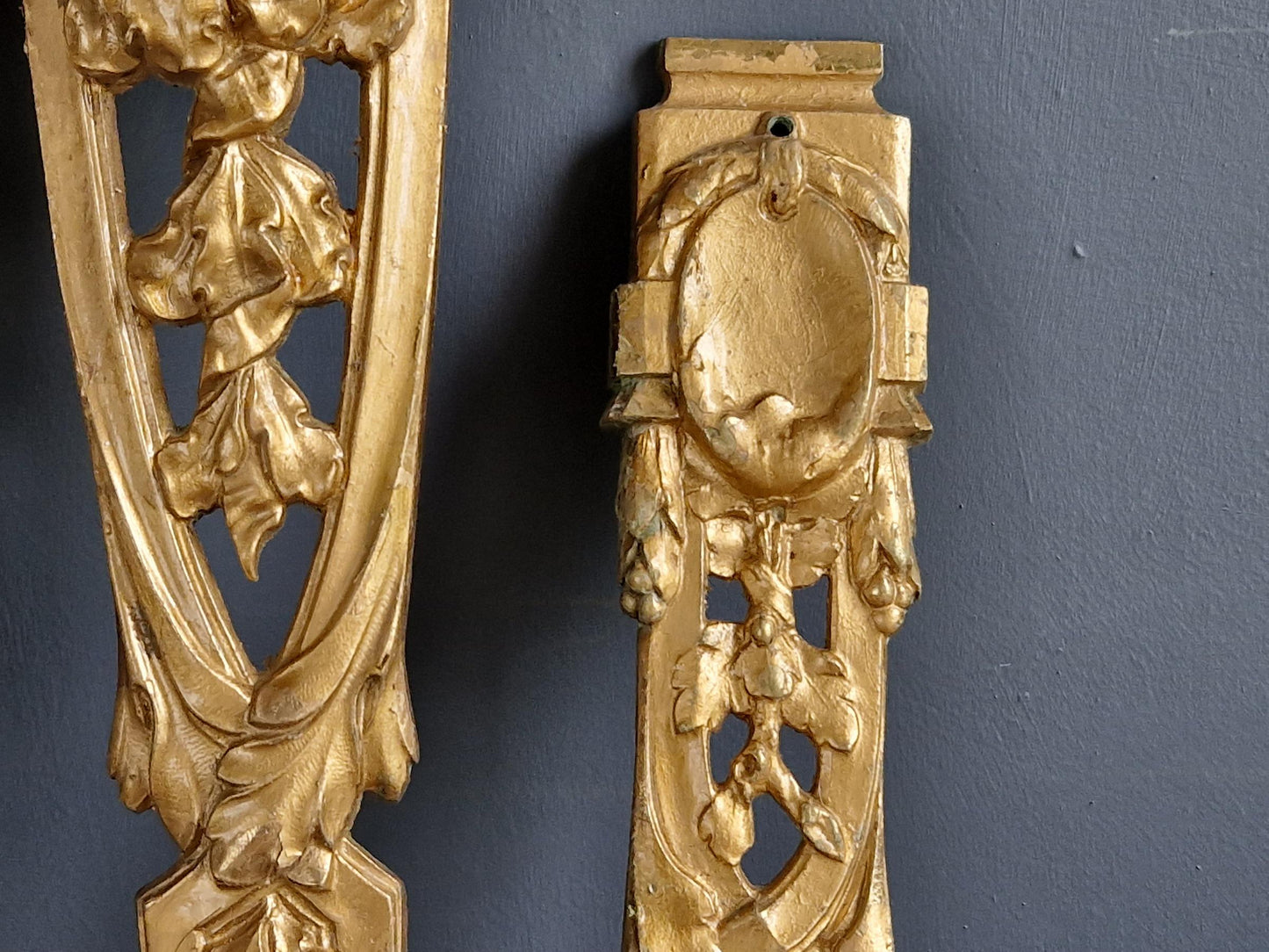 French antique ormolu mounts.French Bronze furniture pediments.