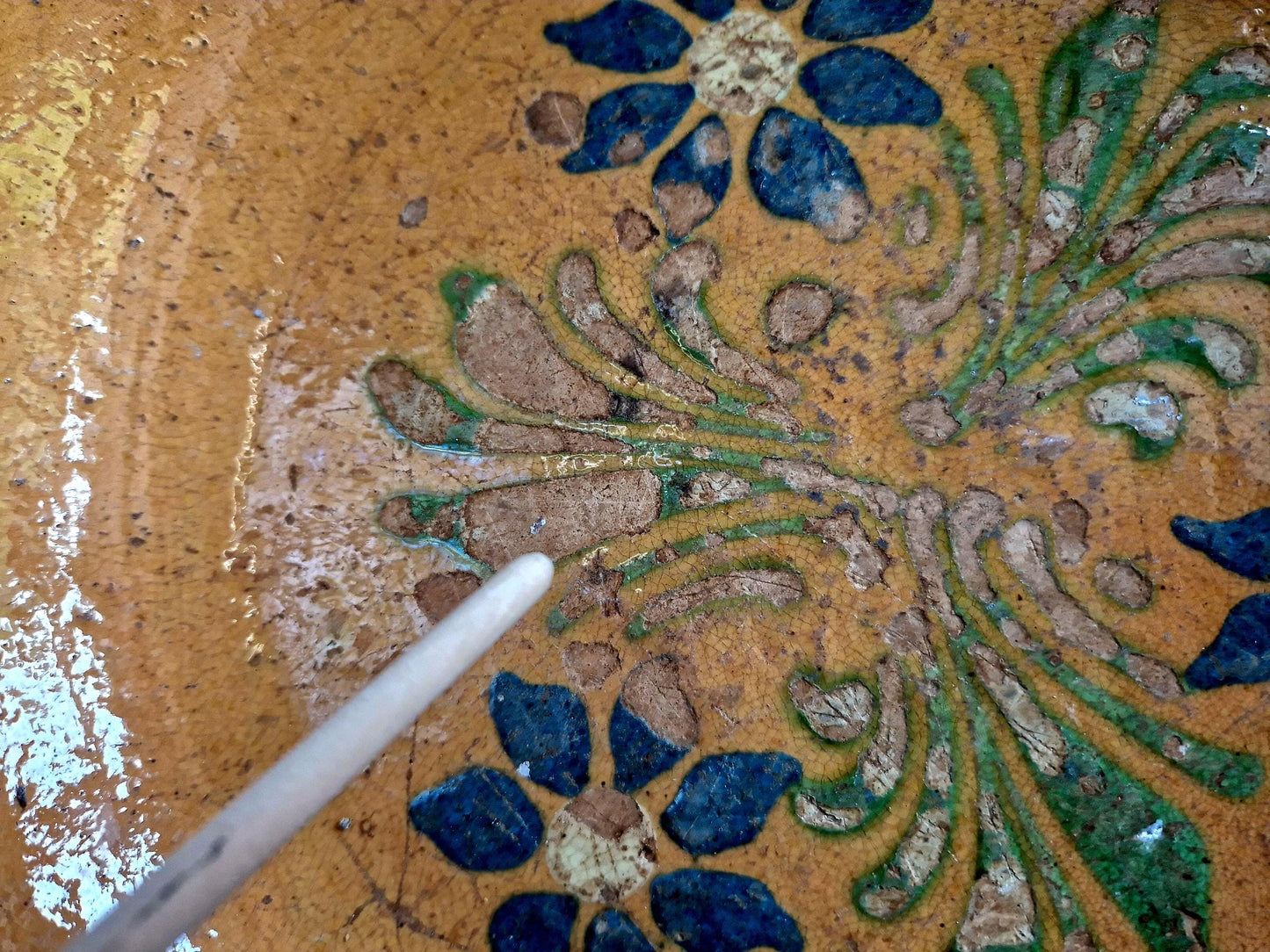 French antique country bowl antique Alsatian bowl. Rustic French bowl.