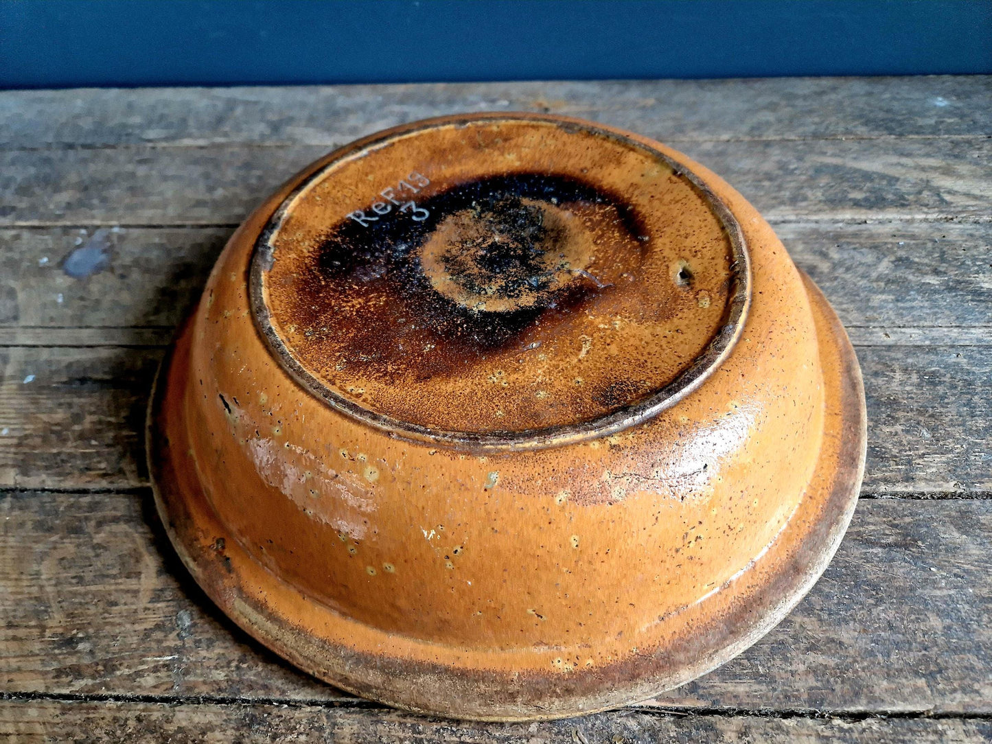 French antique country bowl antique Alsatian bowl. Rustic French bowl.