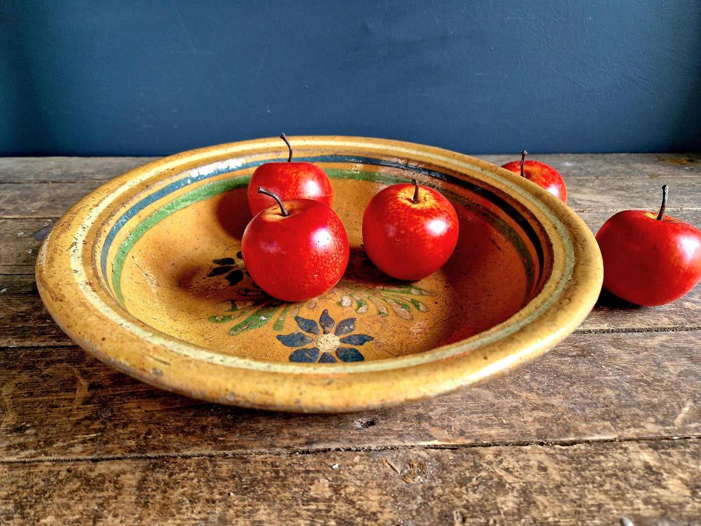 French antique country bowl antique Alsatian bowl. Rustic French bowl.