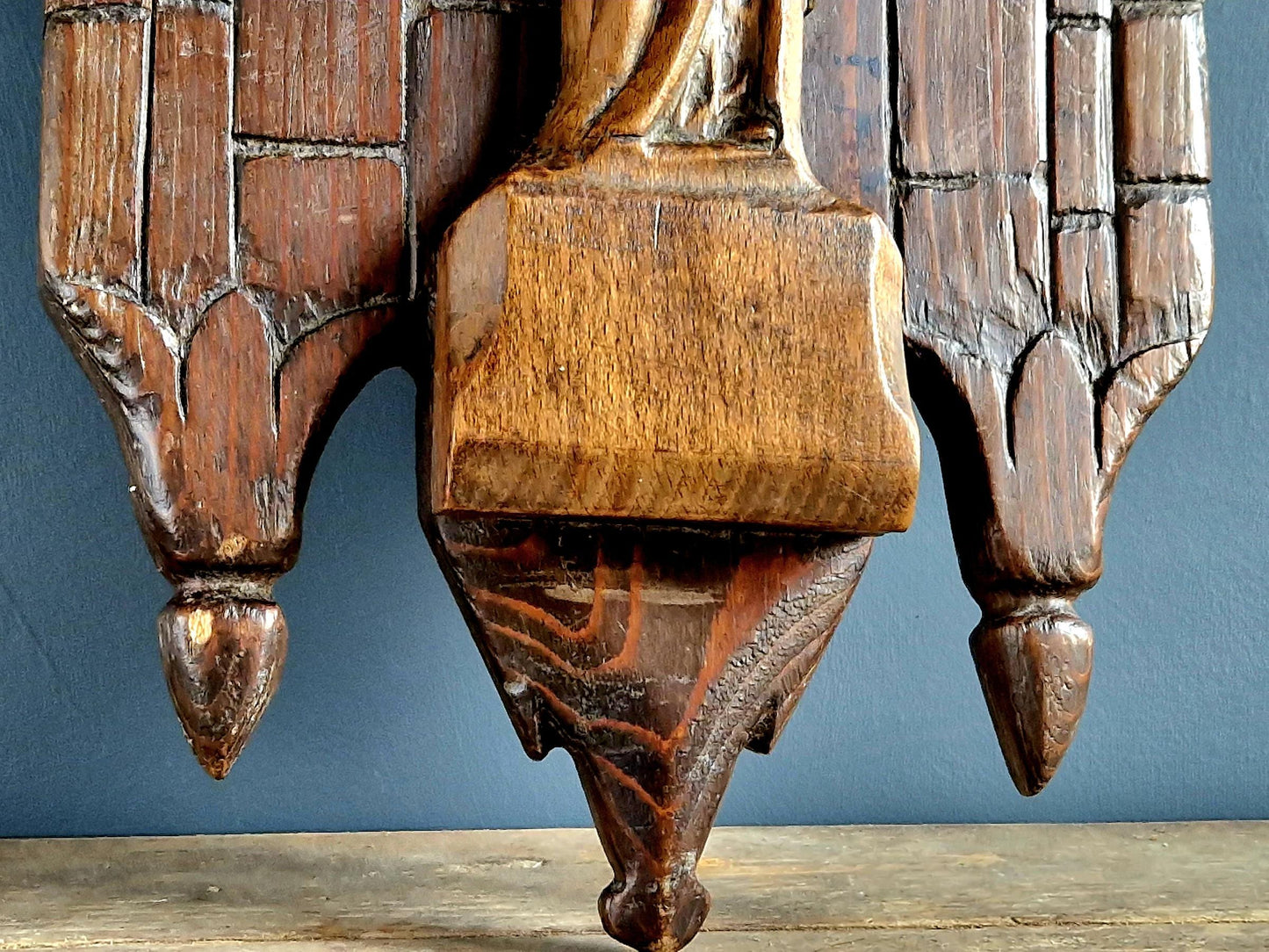 Jesus Christ antique wooden religious wall art.