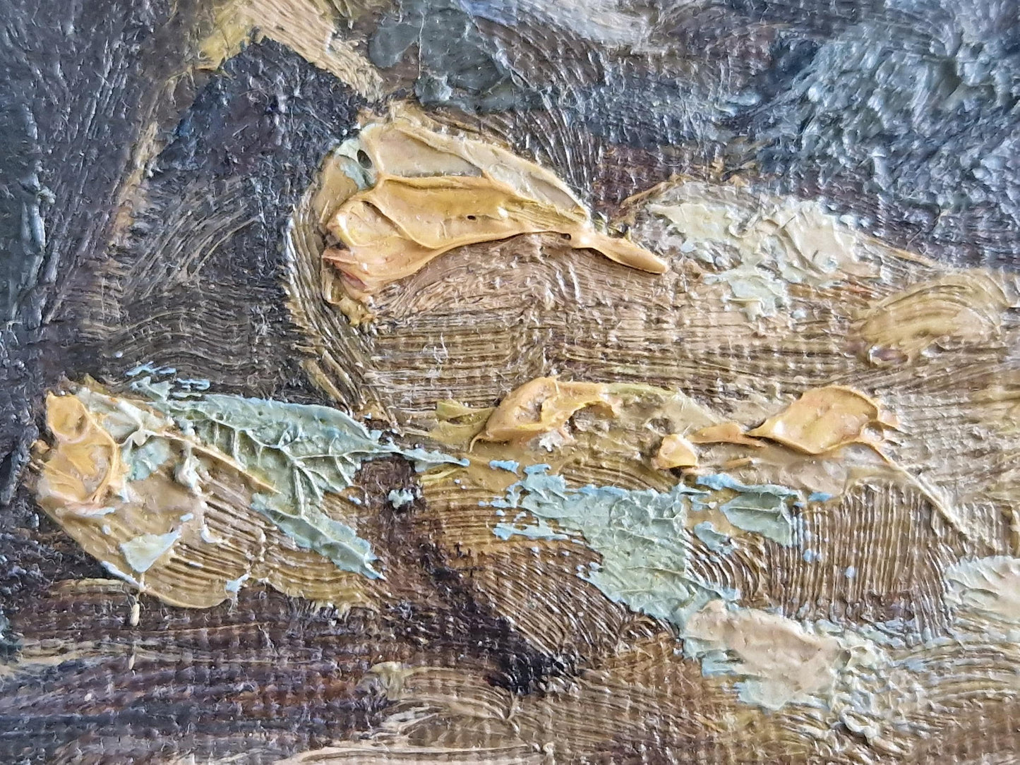 Peinture à l'huile française ancienne : paysage marin côtier, début du XXe siècle