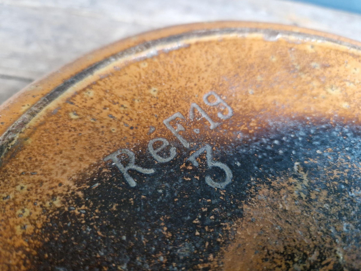 French antique country bowl antique Alsatian bowl. Rustic French bowl.