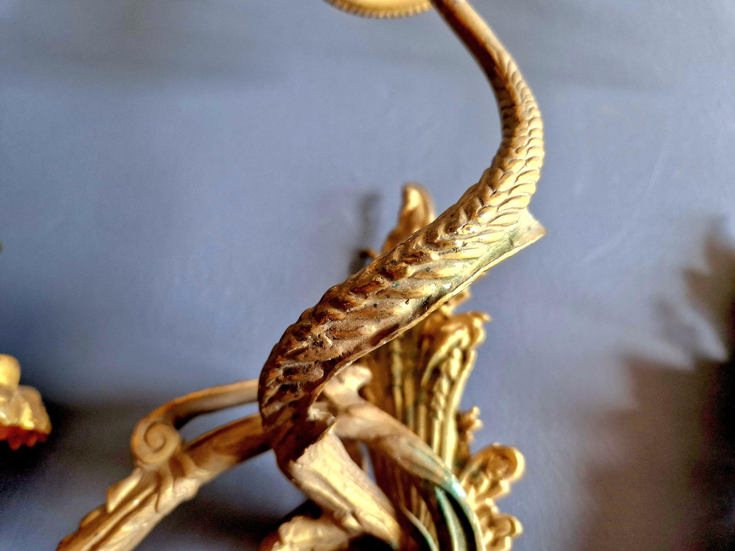 French bronze sconces Pair of French bronze appliques Chateau sconces.